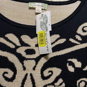 Nurture women’s sweater new with tags size, medium, black with gold designs